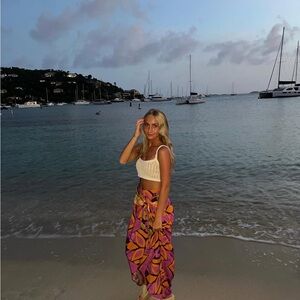 Zara Multicolor Patterned Skirt